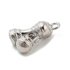 真鍮チャーム  骨のチャーム  プラチナ  14.5x9x7mm  穴：1.5mm&nbsp;KK-I380-12P