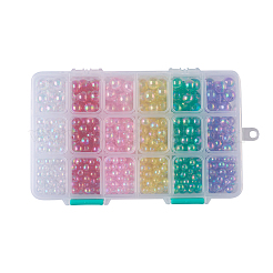 環境に優しい透明アクリルビーズ  ラウンド  ミックスカラー  16.5x10.8x3cm  約720~738個/箱&nbsp;TACR-JP0001-09