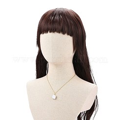 天然アクアマリンの六角形ペンダントネックレス、304ステンレススチールチェーン付き  女性のためのアクセサリー用原石のアクセサリー  17.64インチ（44.8cm）&nbsp;NJEW-JN04022