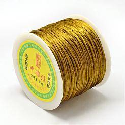 ナイロンサテンのラットテールコード  ブレスレットジュエリー製作用ビーズ糸、中国結びマクラメ工芸  ダークチソウ  1.5mm  約49.21ヤード（45m）/ロール&nbsp;NWIR-R033-1.5mm-563