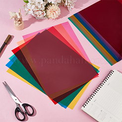 24枚 6色 PVCプラスチックシート  長方形  ミックスカラー  298x208x0.2mm  4個/カラー&nbsp;PVC-BC0001-01