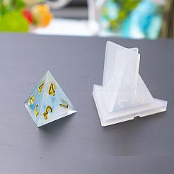 シリコーンダイス金型  レジン型  UVレジン用  エポキシ樹脂ジュエリー作り  トライアングルダイス  ホワイト  34x38x29mm  蓋：31x34x3.5mm  ベース：28x37x33mm&nbsp;DIY-L021-34