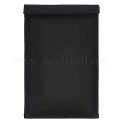 布製モバイル収納袋  長方形  ブラック  19x12.6x0.7cm&nbsp;ABAG-WH0035-056