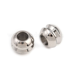 201ステンレスビーズ  ステンレス鋼色  7.5x5.5mm  穴：3.5mm&nbsp;STAS-Z166-09P