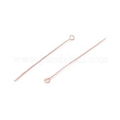 真鍮製9ピン  長持ちメッキ  カドミウムフリー＆鉛フリー  ローズゴールド  50~51x3x0.5mm  24ゲージ  穴：1.8mm&nbsp;KK-WH0058-01B-RG