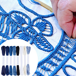 8玉 8色 綿刺繍糸  クロスステッチの糸  ミックスカラー  0.5mm  約21.87ヤード（20m）/かせ  1 かせ/色&nbsp;OCOR-CY0004-72
