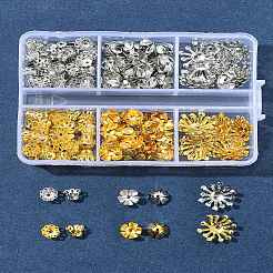 アイロンビーズキャップ140個  花  ミックスカラー  6~14x3.5~4.5mm  穴：1~1.5mm&nbsp;IFIN-FS0001-42