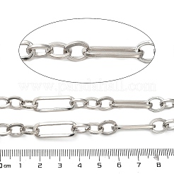 304ステンレススチールペーパークリップ＆ローロチェーン  溶接されていない  ステンレス鋼色  23x8x2mm&nbsp;CHS-A016-46P-A