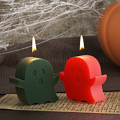 DIYキャンドルシリコンモールド  ハロウィーンの飾り付けに  ゴースト  70x73x26mm&nbsp;PW-WG7B6AB-03
