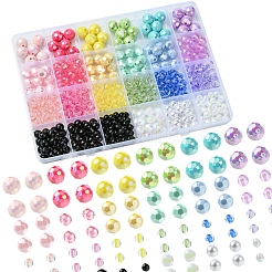 DIY ラウンド アクリル ビーズ ジュエリー作り ファインディング キット  ミックスカラー  6~12x5.5~11.5mm  穴：1~2.3mm&nbsp;DIY-FS0007-79
