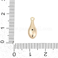 真鍮製マイクロパヴェキュービックジルコニアペンダント  花  ゴールドカラー  ゴールドカラー  15.5x6x4.5mm  穴：1.2mm&nbsp;LS-ZIRC-P122-03B-G