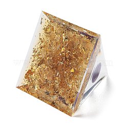 オルゴナイトピラミッド樹脂エネルギー発生器  内側のレイキ天然アメジストビーズ、ホームオフィスデスク装飾用  蠍座  59.5x59.5x59.5mm&nbsp;DJEW-D013-05C