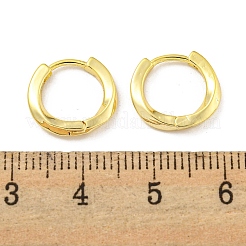 真鍮製フープピアス  ラウンド  18KGP本金メッキ  13x2mm。&nbsp;EJEW-L211-08G-G