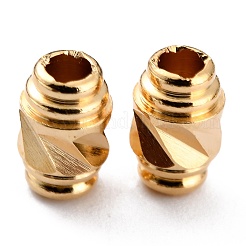 真鍮ビーズ  長持ちメッキ  バレル  24KGP本金メッキ  6x4mm  穴：1.8mm&nbsp;LS-KK-O133-314A-G