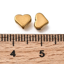 バレンタインデー用304ステンレススチール製スペーサービーズ  ハート  イオンプレーティング（ip）  18KGP本金メッキ  5x6x3mm  穴：1mm&nbsp;STAS-L315-075G-10