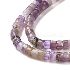 天然石アメジストビーズ連売り  ヒシビーズ  フラットラウンド/ディスク  4x2mm  穴：1mm  約165~170個/連  15.28''（38.8センチメートル）&nbsp;G-F631-A52