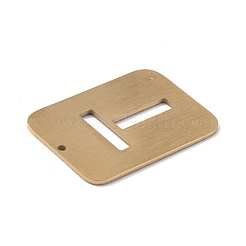 イオンプレーティング（IP）304ステンレスペンダント  アルファベットの長方形  中空  文字.t  32x22x1mm  穴：1.5mm&nbsp;STAS-K216-49T-G