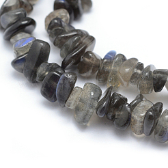 天然石ラブラドライトビーズ連売り  グレードA  チップ  5~8mm  穴：0.8mm  約16インチ（40.6cm）&nbsp;G-P332-54