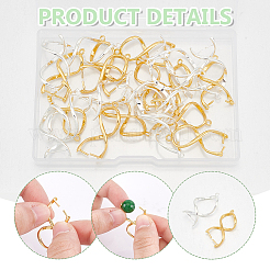 24個 2色ラックメッキ真鍮アイスピックピンチベイル  ツイスト  ミックスカラー  32x13x8mm  穴：2mm  ピン：0.5mm&nbsp;KK-UN0002-55