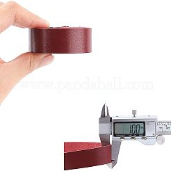 Puレザーリボン  合成皮革ストラップ  バッグ用  ジュエリー作り  DIYクラフト  暗赤色  20x1mm  約2m /ロール&nbsp;DIY-WH0167-34D