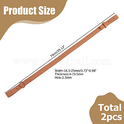 イミテーションレザーバッグストラップ  バッグ交換用アクセサリー用  チョコレート  740x18.5~25x4~19.5mm&nbsp;FIND-WH0817-040B