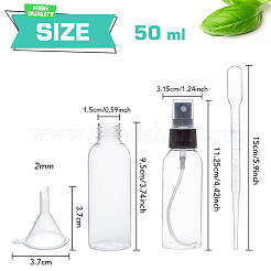 DIYのジュエリー  プラスチックスプレーボトル  ミニ透明プラスチックファネルホッパー  使い捨てプラスチック点眼器2ml  ブラック  112.5mm  容量：50ミリリットル  20個/セット&nbsp;DIY-BC0001-07