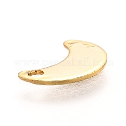 ステンレススチールチャーム201個  レーザー切断  ムーン  18KGP本金メッキ  10x7x0.5mm  穴：1.4mm&nbsp;STAS-B001-17G