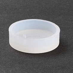 フラットラウンドペンダントシリコンモールド  UVレジン用  エポキシ樹脂ジュエリー作り  ホワイト  28x8mm&nbsp;DIY-K047-05