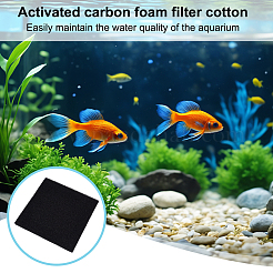 活性炭フィルターメディアパッド  水槽用スポンジフォームシート  正方形  ブラック  230x230x13mm&nbsp;AJEW-WH0348-975D