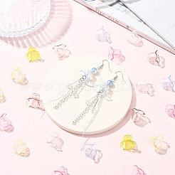 透明アクリルビーズキャップ120色6個  花  ミックスカラー  14.5x17.5~18x17.5~18mm  穴：2mm  20個/カラー&nbsp;TACR-SC0001-51
