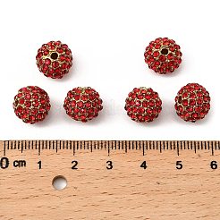 合金ラインストーンビーズ  グレードA  ラウンド  ゴールデンの金属色  ライトシャム  10mm&nbsp;RB-A034-10mm-A21G