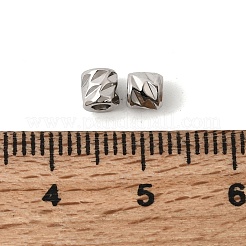 201ステンレスビーズ  コラム  ステンレス鋼色  4x4mm  穴：2mm&nbsp;STAS-B128-47B-P