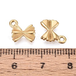 304ステンレススチールチャーム  蝶結び  ゴールドカラー  9.5x9x2mm  穴：1.4mm&nbsp;STAS-T072-131G