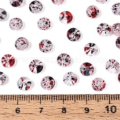 ベーキングペイント透明ガラスビーズ  ロンデル  淡いバイオレットレッド  6x3mm  穴：1.2mm  約2368個/ポンド&nbsp;DGLA-T004-07A