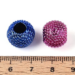 UVメッキ不透明アクリルヨーロピアンビーズ  大穴ビーズ  虹色の  ロンデル  ミックスカラー  13.5x11.5mm  穴：5.8mm&nbsp;PACR-T017-20M