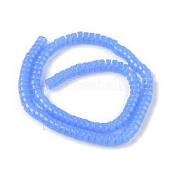 ガラス模造翡翠ビーズ連売り  ディスク  ライトスカイブルー  6x3mm  穴：1.2mm  約115個/連  14.96''（38センチメートル）&nbsp;GLAA-I060-01A
