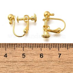 316ステンレススチール製クリップオンイヤリング金具  18KGP本金メッキ  13.5x17x5mm&nbsp;X-EJEW-R019-01G