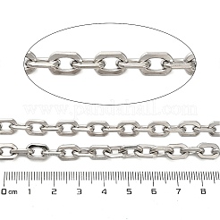 304ステンレススチールリンクチェーン  溶接されていない  ステンレス鋼色  10x7x1.5mm&nbsp;CHS-A016-21P-A