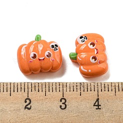 ハロウィーンテーマの樹脂デコデンカボション  ダークオレンジ  カボチャ  10.5x13x6.5mm&nbsp;LS-RESI-C050-01B