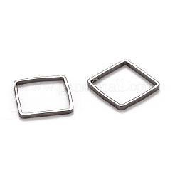 スクエア真鍮製フレームコネクター  ガンメタ色  8x8x1mm&nbsp;EC0308mm-B