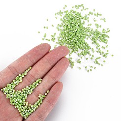 12/0 ガラスシードビーズ  不透明な色が染み込む  緑黄  2mm  穴：0.8mm&nbsp;SEED-S005-23