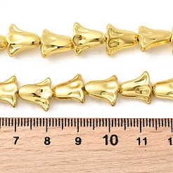 電気メッキガラスビーズセット  花  黄金メッキ  10.5x11x5.5mm  穴：0.8mm  約38個/連  15.75''（40センチメートル）&nbsp;X-EGLA-F166-14G