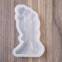 バレンタインデーのDIYシリコン型  カップル向けキャンドル作り  ホワイト  108x66x22.5mm  内径：97.5x55.5mm&nbsp;SIL-R051-01C