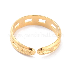 イオンプレーティング(IP) 304 ステンレススチール 中空オープンカフリング 女性用  ゴールドカラー  内径：17.3mm&nbsp;RJEW-L103-35G