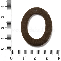 不透明樹脂のペンダント  ココナッツブラウン  オーバルチャーム  35x26.5x3.5mm  穴：1.6mm&nbsp;RESI-K033-08C