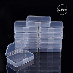 プラスチックビーズ収納ケース  直方体の  透明  8.8x5.8x2cm  12pc  カートン：20x13x8cm&nbsp;CON-BC0004-11