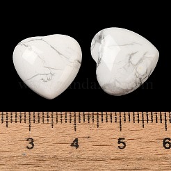 天然石ハウライトカボション  ハート  15x15x6mm&nbsp;G-F776-02A-24
