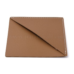 Puイミテーションレザーブックマーク  ページ コーナー マーカー  菱形  チョコレート  131x132x3mm&nbsp;OFST-WH0002-34B-02