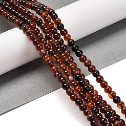 天然石カーネリアンビーズ連売り  ラウンド  染め＆加熱  5mm  穴：1.2mm  約78個/連  15.04''（38.2センチメートル）&nbsp;X-G-B079-A03-01