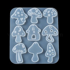 DIYペンダントシリコンモールド  レジン型  UVレジン用  エポキシ樹脂工芸品作り  キノコ  133x113x5mm  穴：2~3.3mm  内径：35.5~44x23~37.5mm&nbsp;SIL-F009-04